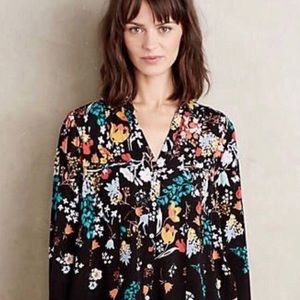 Anthropologie Woodland Blouse